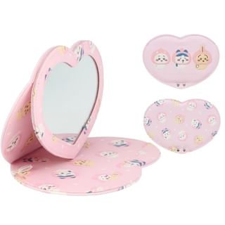 SHOBIDO - Espejo de Viaje Chiikawa Heart Shaped Fabric