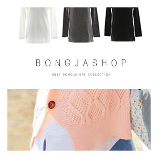 Bongjashop Round-Neck Long-Sleeve T-Shirt
