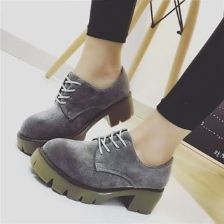 Hipsole Lace-Up Chunky Heels