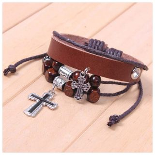 KINNO Multi-Strand Cross Bracelet