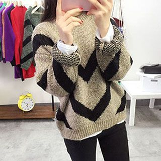 Polaris V-stripe Mohair Sweater