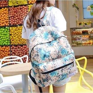 Seok Maple Print Canvas Backpack