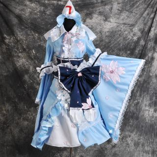 Coshome Touhou Project Saigyouji Yuyuko Cosplay Costume