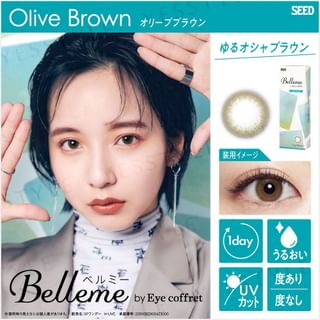 SEED - Belleme by Eye Coffret 1 Day Color Lens Olive Brown P-2.00 (10 pcs)