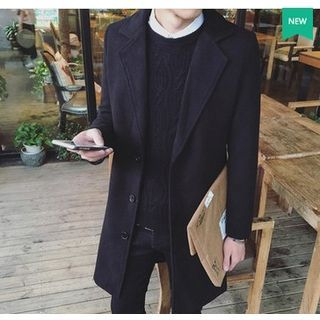 Bestrooy Notch Lapel Single Breasted Coat