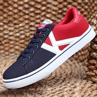 Preppy Boys Paneled Sneakers