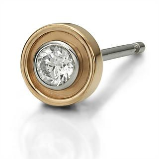 Kenny & co. White Crystal Earring in Rose Gold (single) IP Rose Gold - One Size