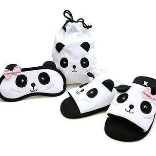 Betta Ladies Panda Slippers Travel Set