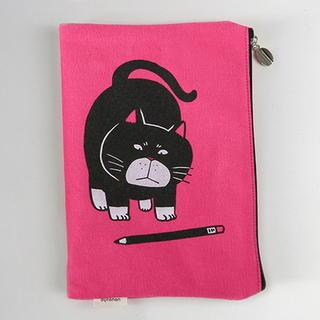 LIFE STORY Cat Print Pencil Pouch