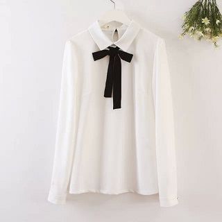 TOJI Bow-Accent Chiffon Blouse