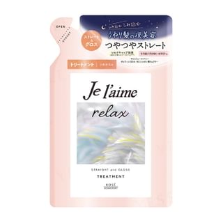 Kose - Je l'aime Relax Midnight Repair Hair Treatment Straight & Gloss Aromatic Jasmine Fragrance Refill 340ml