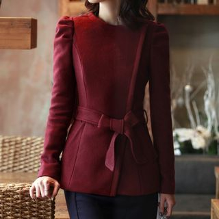 LITI Tie-waist Woolen Coat