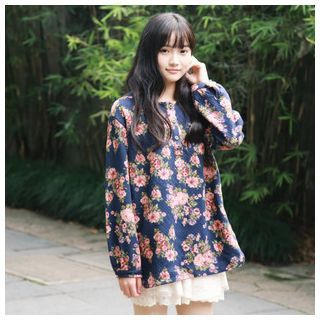 YR Fashion Floral Quilted Pullover