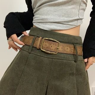 Faux Leather Belt Brown - 100cm