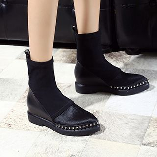 Sidewalk Platform Studded Short Boots