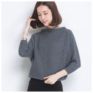 Mistee Buttoned Back Batwing-Sleeve Sweater