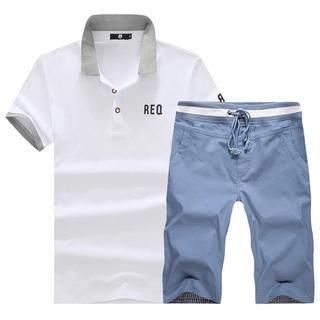 Alvicio Set: Short-Sleeve Polo Shirt + Casual Shorts