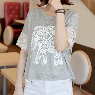 Lina Short Sleeves Print T-Shirt