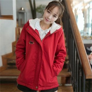 P.E.I. Girl Drawstring Hem Hooded Jacket