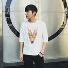 3/4-Sleeve Deer Embroidered T-Shirt от YesStyle.com INT 3/4-Sleeve Deer Embroidered T-Shirt от YesStyle.com INT
