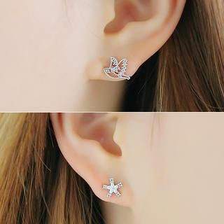 soo n soo Bird & Flower Earrings