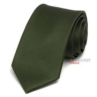 Romguest Striped Necktie Army Green - One Size