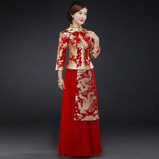 Royal Style Embroidered Wedding Cheongsam