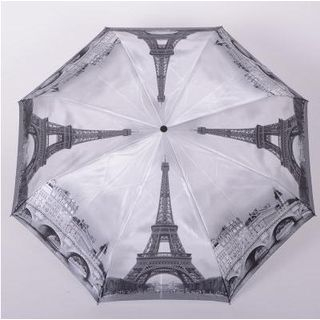 Easily Eiffel Tower Print Automatic Folding Umbrella