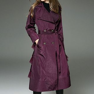 Queen Mulock Double-Breasted Trench Coat