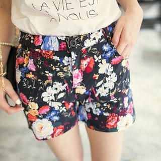 Tokyo Fashion High-Waist Floral Shorts