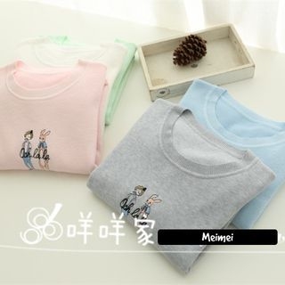 Meimei Embroidered Knit Top