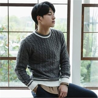 STYLEMAN Cable-Knit Top