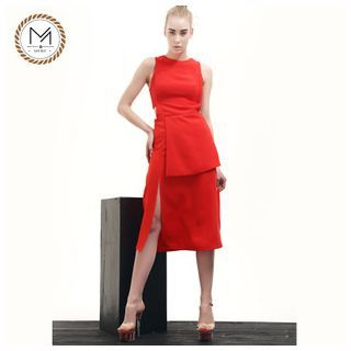 Story of Rena Sleeveless Cut Out Slit Dress