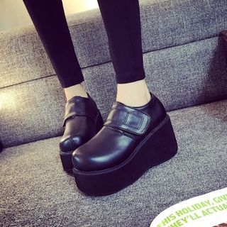 SouthBay Shoes Platform Velcro Wedges