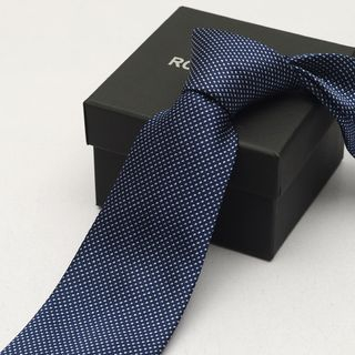 Romguest Dotted Neck Tie (8cm) Blue - One Size