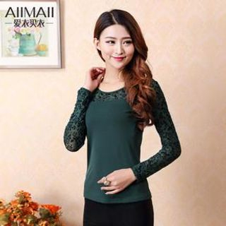 Rosa Isolde Long-Sleeve Lace Top