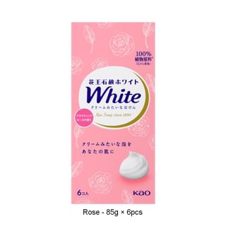 Kao - White Body Soap Rose - 85G × 6