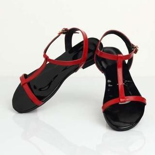 Pangmama Genuine Leather Flat Sandals