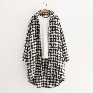 Piko Houndstooth Buttoned Coat