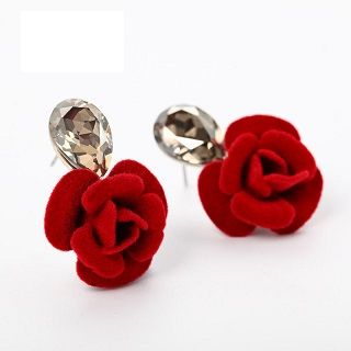 Goldmill Jeweled Rosette Earrings