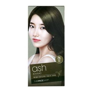 The Face Shop Stylist Silky Hair Color Cream (#7K Ash Khaki) 130ml No.7K - Ash Khaki