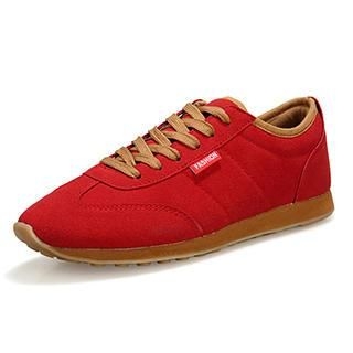 Preppy Boys Contrast-Trim Stitched Sneakers