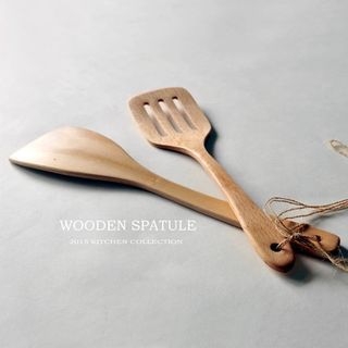 Artistique Set of 2 : Wooden Long-handle Spatula
