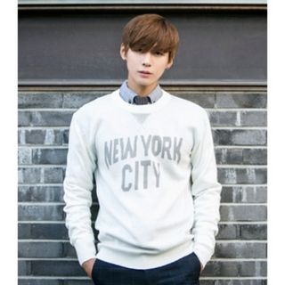 ABOKI Lettering Knit Sweater
