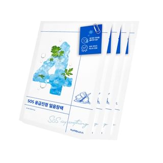 Numbuzin - No.4 Sos Icy Soothing Sheet Mask Set 4 Sheets 2025 Version - 27Ml X 4 Sheets
