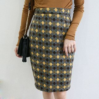 Jolly Club Printed Midi Pencil Skirt