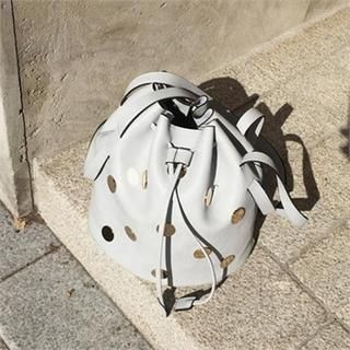LIPHOP Studded Drawstring-Closure Shoulder Bag