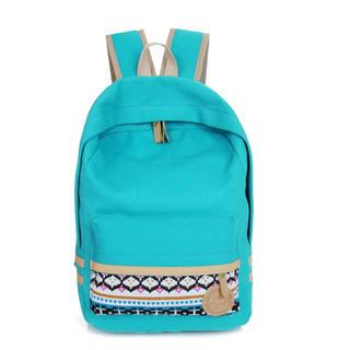Crystal Print Panel Canvas Backpack