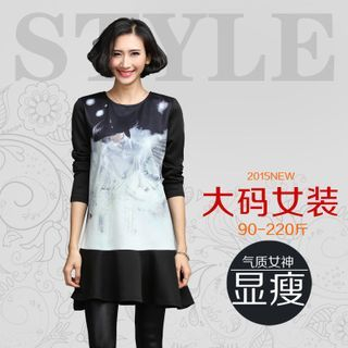Sheeno Print Long-Sleeve Dress