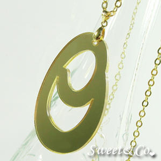 Sweet & Co. Sweet Mirror Initial O Gold Long Necklace